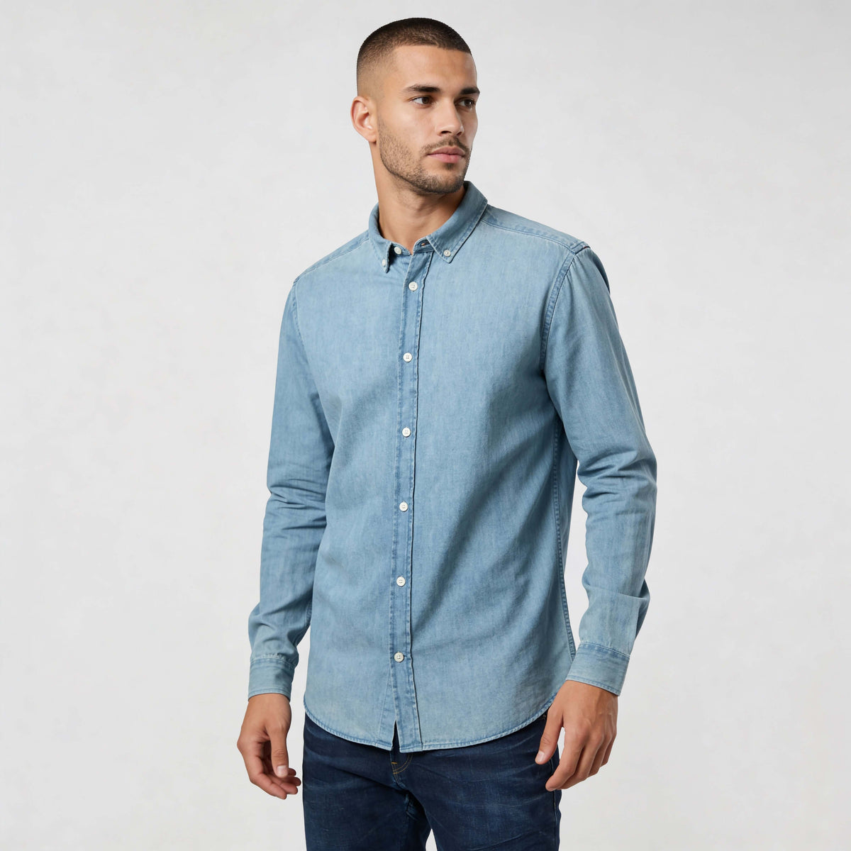 Denim Shirt – Washed Minimal Essential