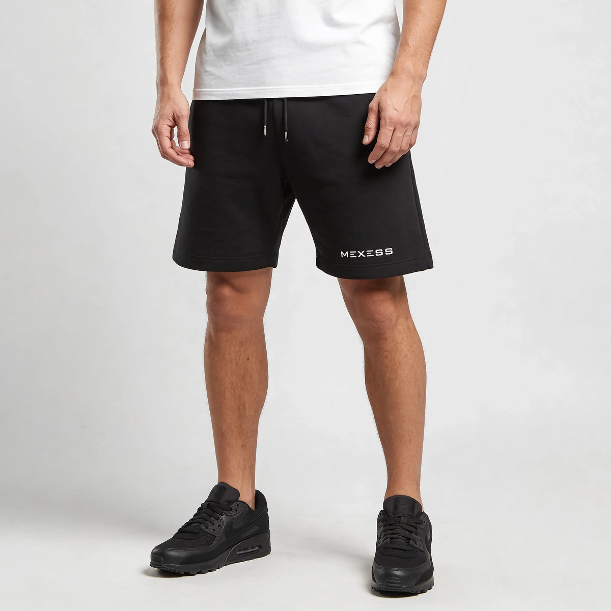 Fleece Shorts White Logo