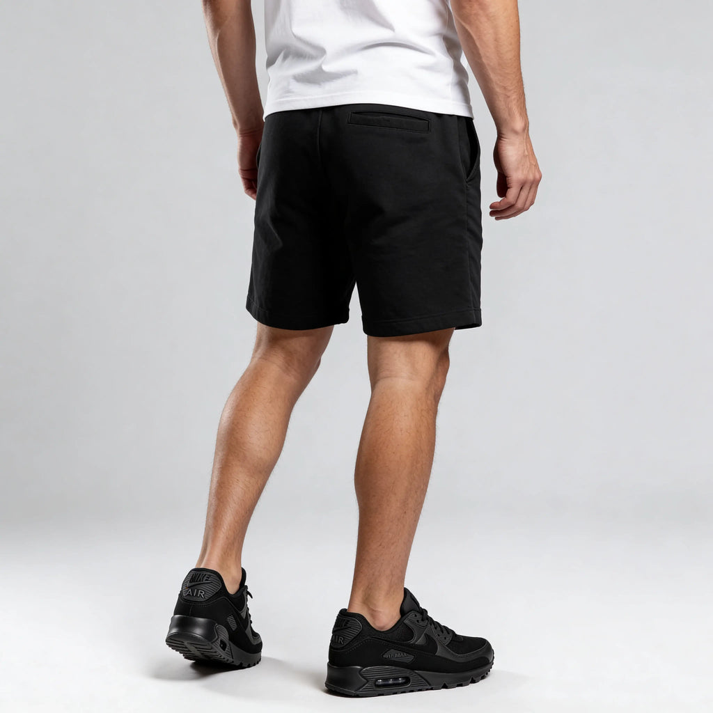 Fleece Shorts White Logo