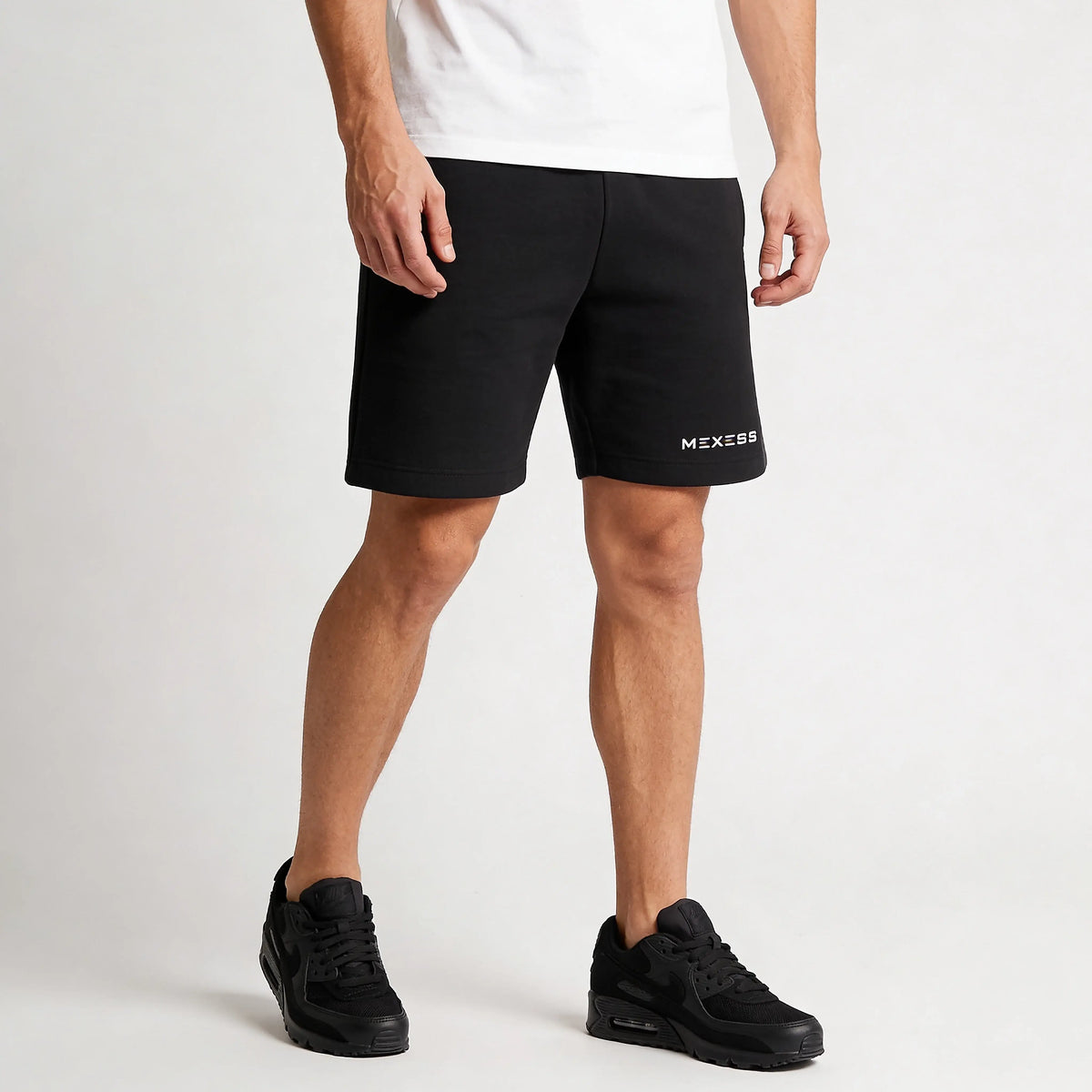 Fleece Shorts White Logo