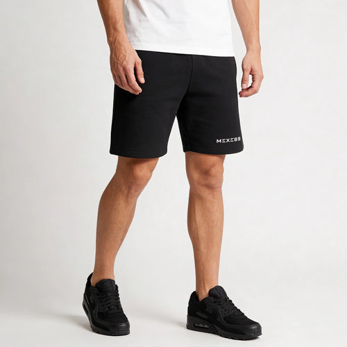 Fleece Shorts White Logo
